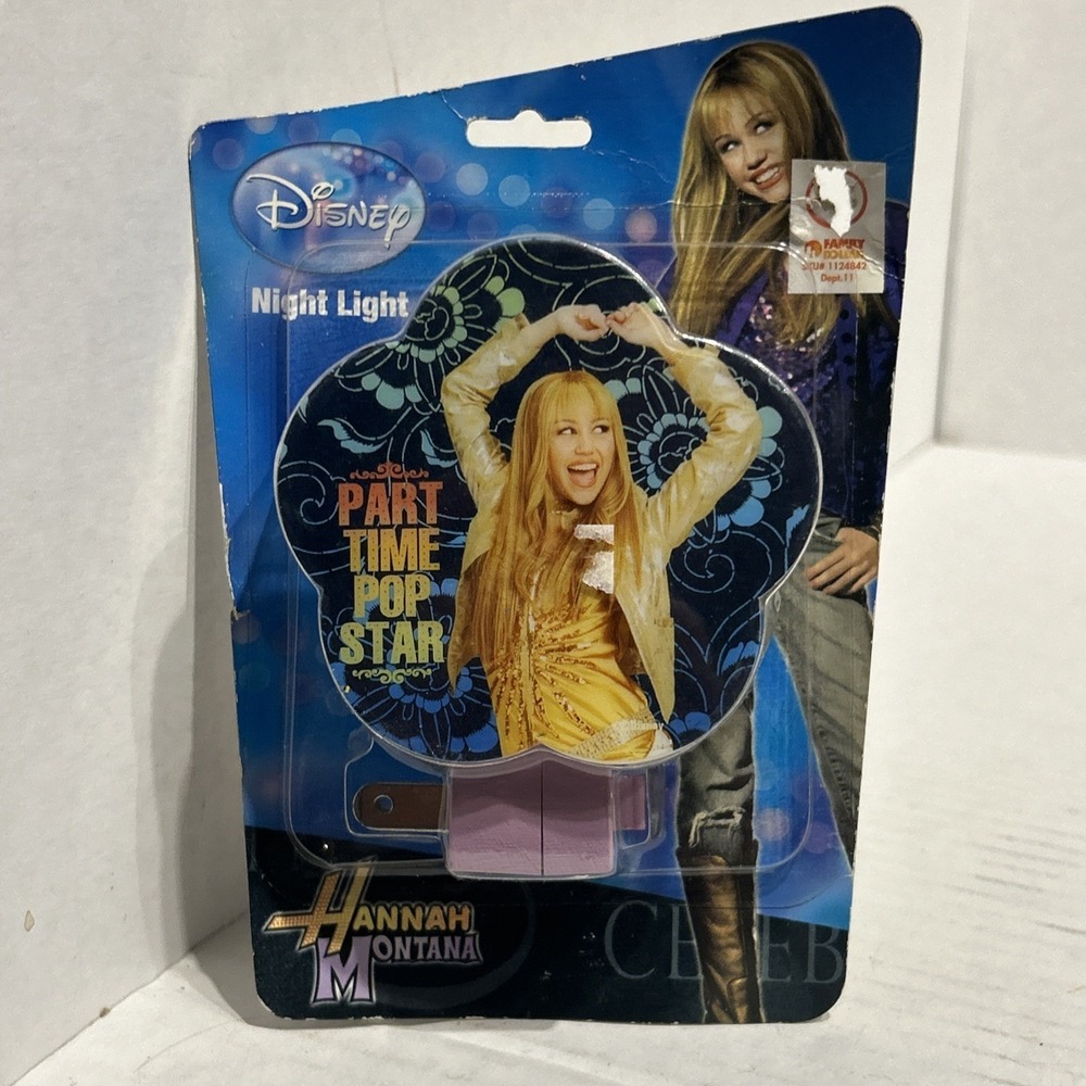 RARE NEW DISNEY HANNAH MONTANA ROTARY SHADE NIGHT LIGHT MILEY CYRUS‎ B2